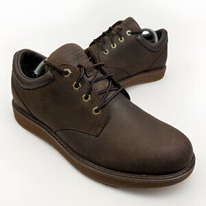 L.L. Bean Mens Stonington Oxford Shoes sz 9.5 Medium Plain Toe Chocolate Brown